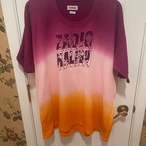 Zadig & Voltaire Gradient Tee - Purple, Pink, Orange.New without tag